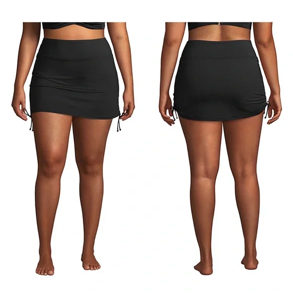Lands end swim skirt bottoms black - Picture 2 of 2